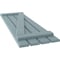 Ekena Millwork Americraft 4-Board (2 Batten) Wood Spaced Board-n-Batten Shutters w/ Z-Bar, ARW102SB415X77SBH, PR ARW102SB415X77SBH - alternate 8